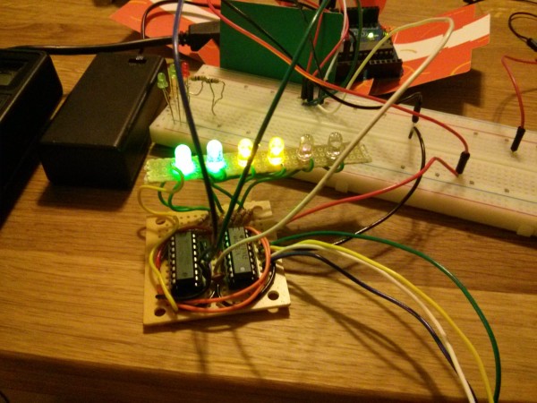 Testing the circuit board.